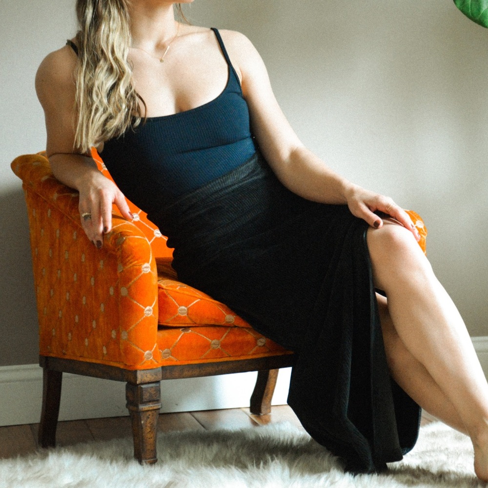 Vintage Skirt with Slit